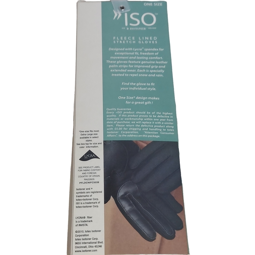 Isotoner by Aris Leather Driving Gloves Lined Women's NEW in Box - Picture 9 of 13